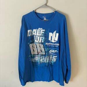 NASCAR Sprint Cup Series 2015 Dale Jr. Blue Size XL Long Sleeve T-Shirt